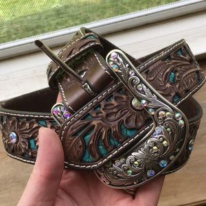 Ariat Women’s Turquoise and Leather Belt